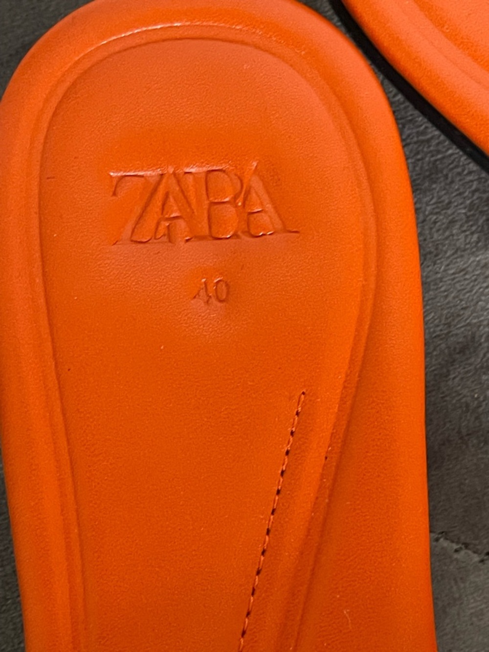 Zara Braided Slide Sandals in Bright Orange - Picture 2 of 3